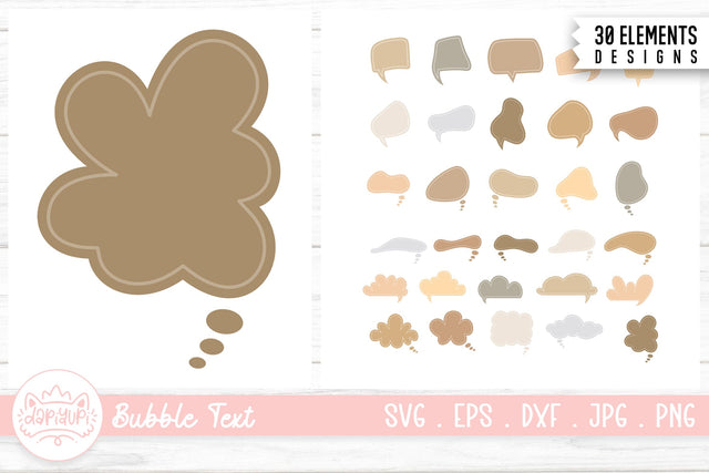 Abstract Speech Bubble Text Bundle SVG dapiyupi store 