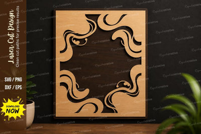 Abstract Square Frame Laser Cut SVG Design SVG Regulrcrative 