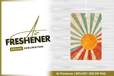 Abstract Sunburst Illustration with Orange Sun Blue and Red Rays Grunge Texture Sublimation Regulrcrative 