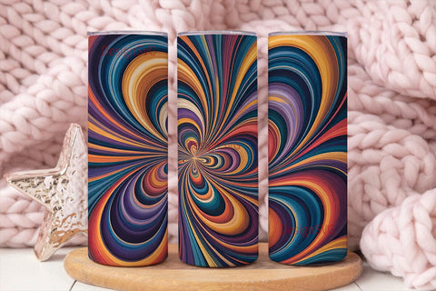 Abstract Swirl 20oz Tumbler Wrap Sublimation DesignSVG 