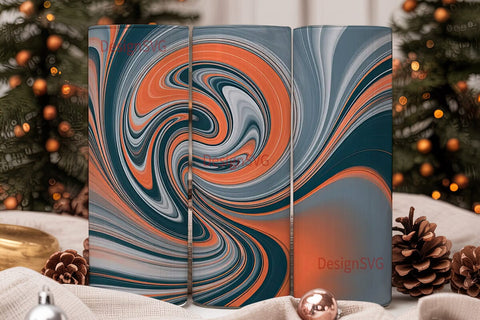 Abstract Swirl 20oz Tumbler Wrap Sublimation DesignSVG 