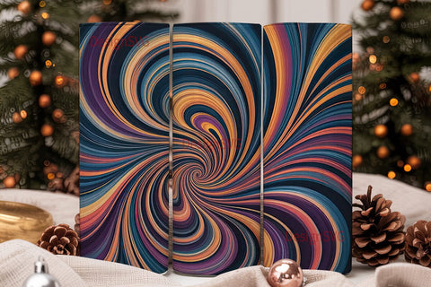 Abstract Swirl 20oz Tumbler Wrap Sublimation DesignSVG 