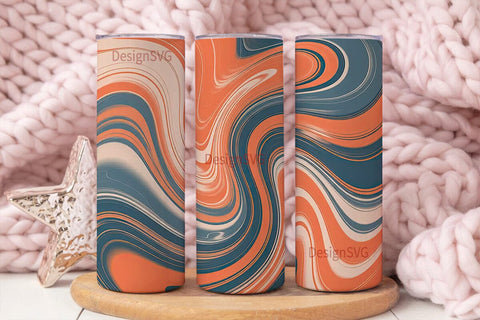 Abstract Swirl 20oz Tumbler Wrap Sublimation DesignSVG 