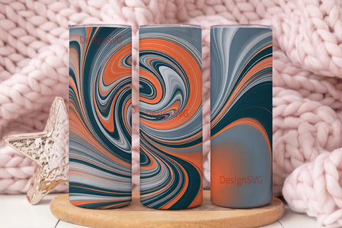 Abstract Swirl 20oz Tumbler Wrap Sublimation DesignSVG 