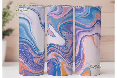 Abstract Swirl 20oz Tumbler Wrap Sublimation PixelChick 