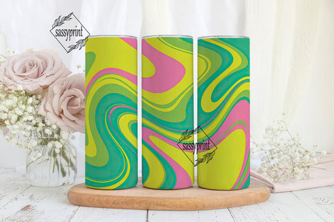 Abstract Swirl Fluid Art 20oz Tumbler Sublimation sassyprint 