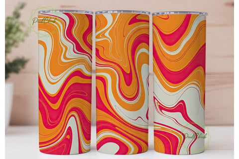 Abstract Swirl Fluid Art Tumbler Wrap Sublimation PixelChick 