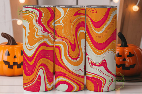 Abstract Swirl Fluid Art Tumbler Wrap Sublimation PixelChick 