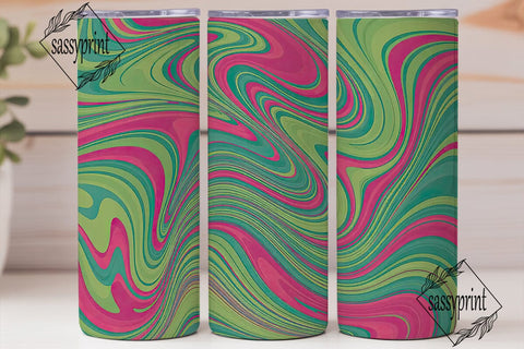 Abstract Swirl Liquid 20oz Tumbler Wrap Sublimation sassyprint 