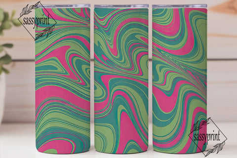 Abstract Swirl Liquid 20oz Tumbler Wrap Sublimation sassyprint 