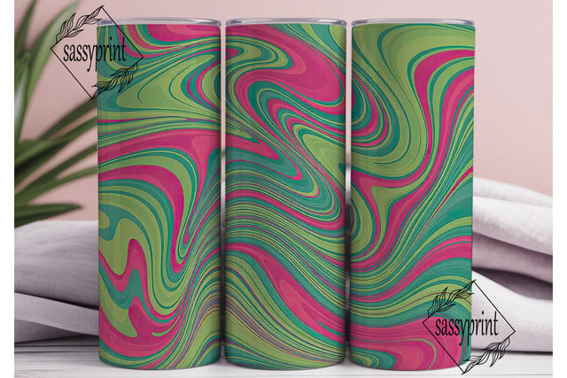 Abstract Swirl Liquid 20oz Tumbler Wrap Sublimation sassyprint 