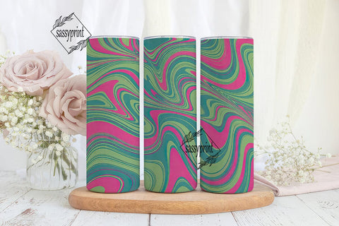 Abstract Swirl Liquid 20oz Tumbler Wrap Sublimation sassyprint 