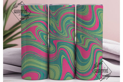 Abstract Swirl Liquid 20oz Tumbler Wrap Sublimation sassyprint 