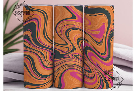 Abstract Swirl Liquid Art 20oz Tumbler Sublimation sassyprint 