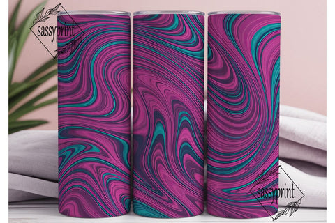 Abstract Swirl Liquid Art 20oz Tumbler Sublimation sassyprint 