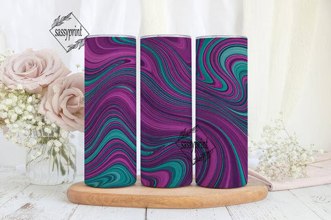 Abstract Swirl Liquid Art 20oz Tumbler Sublimation sassyprint 