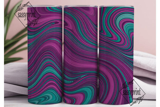 Abstract Swirl Liquid Art 20oz Tumbler Sublimation sassyprint 