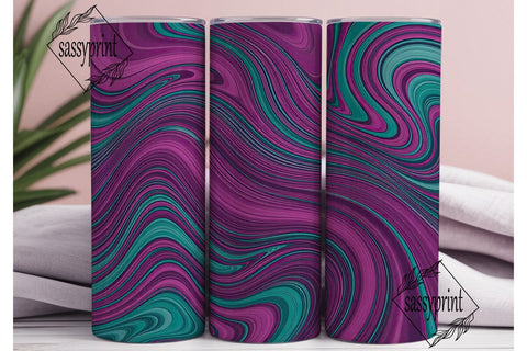 Abstract Swirl Liquid Art 20oz Tumbler Sublimation sassyprint 