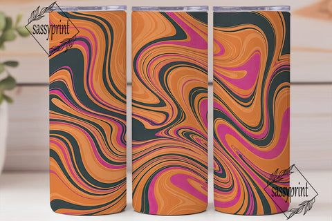Abstract Swirl Liquid Art 20oz Tumbler Sublimation sassyprint 