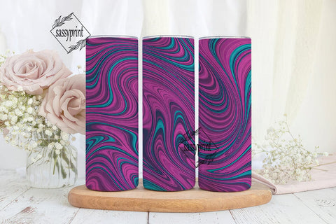 Abstract Swirl Liquid Art 20oz Tumbler Sublimation sassyprint 
