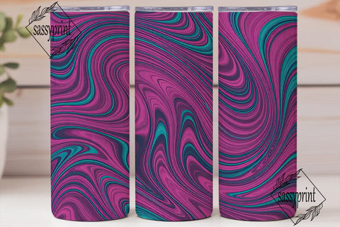 Abstract Swirl Liquid Art 20oz Tumbler Sublimation sassyprint 