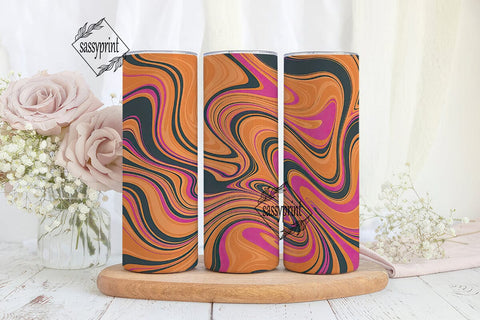 Abstract Swirl Liquid Art 20oz Tumbler Sublimation sassyprint 