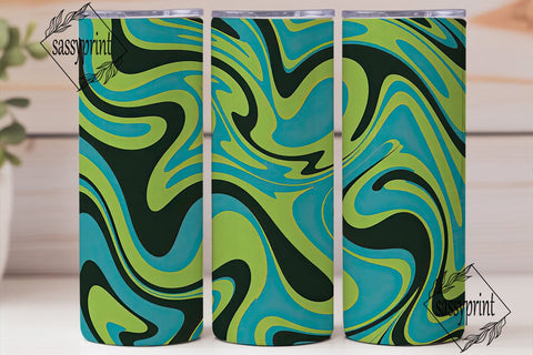 Abstract Swirl Pattern 20oz Tumbler Wrap Sublimation sassyprint 
