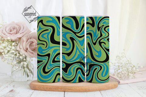 Abstract Swirl Pattern 20oz Tumbler Wrap Sublimation sassyprint 