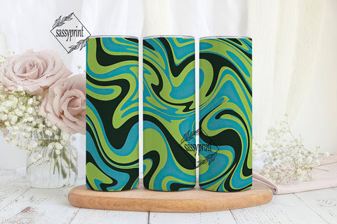 Abstract Swirl Pattern 20oz Tumbler Wrap Sublimation sassyprint 