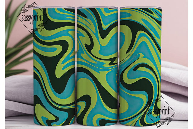 Abstract Swirl Pattern 20oz Tumbler Wrap Sublimation sassyprint 