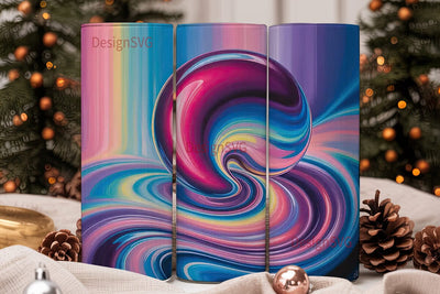 Abstract Swirls 20oz Tumbler Wrap Sublimation DesignSVG 