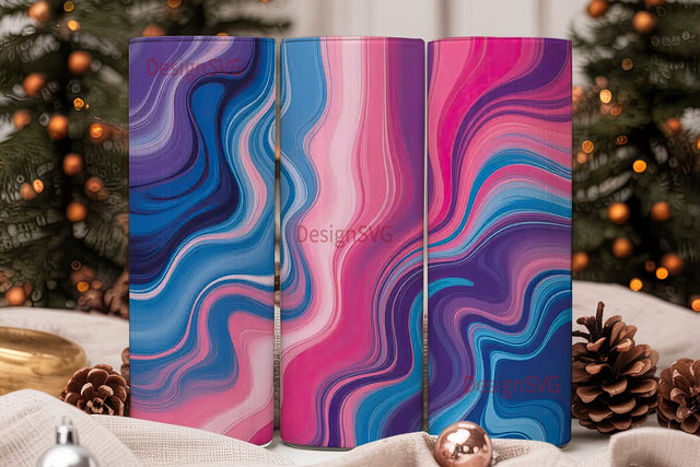 Abstract Swirls 20oz Tumbler Wrap Sublimation DesignSVG 
