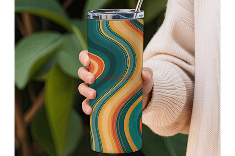 Abstract Swirls 20oz Tumbler Wrap Sublimation DesignSVG 