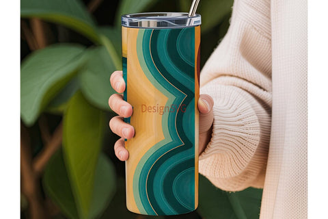 Abstract Swirls 20oz Tumbler Wrap Sublimation DesignSVG 