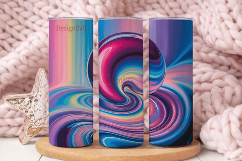 Abstract Swirls 20oz Tumbler Wrap Sublimation DesignSVG 