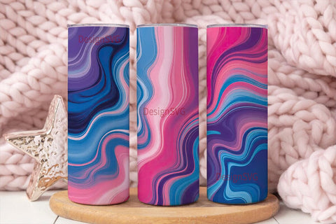 Abstract Swirls 20oz Tumbler Wrap Sublimation DesignSVG 