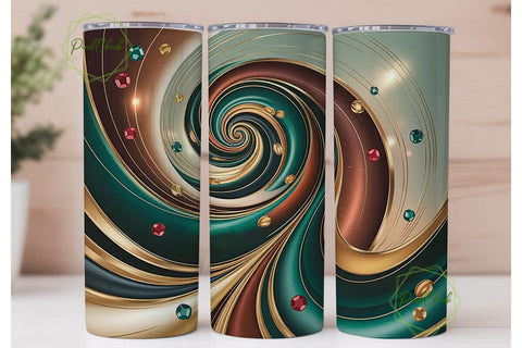 Abstract Swirls 20oz Tumbler Wrap Sublimation PixelChick 