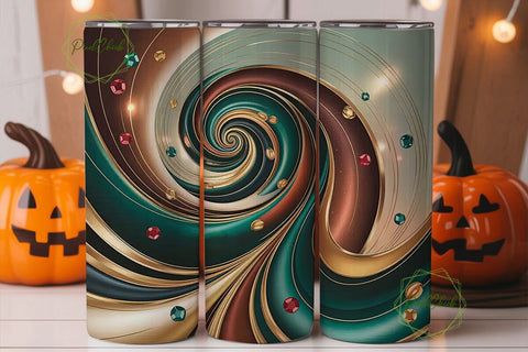Abstract Swirls 20oz Tumbler Wrap Sublimation PixelChick 