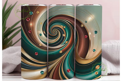 Abstract Swirls 20oz Tumbler Wrap Sublimation PixelChick 