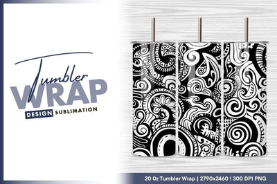 Abstract swirls black and white seamless pattern Sublimation Regulrcrative 