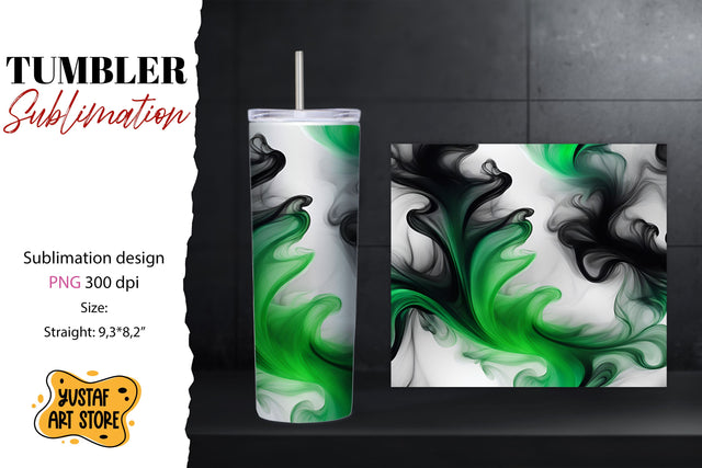Abstract tumbler. Color smoke design Sublimation Yustaf Art Store 