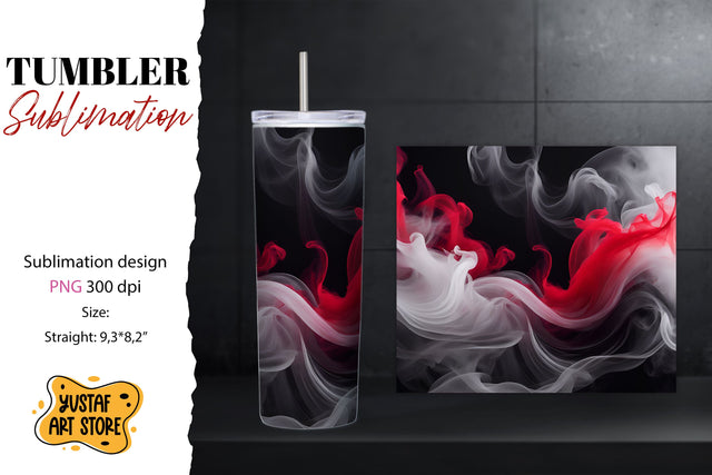 Abstract tumbler wrap. Color smoke sublimation design Sublimation Yustaf Art Store 