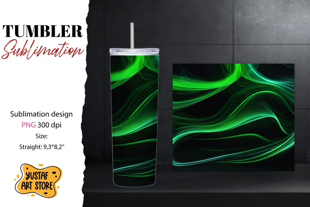 Abstract tumbler wrap. Colorful smoke sublimation design Sublimation Yustaf Art Store 