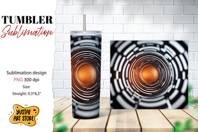 Abstract tumbler wrap. Core reactor sublimation design Sublimation Yustaf Art Store 