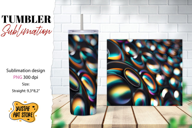Abstract tumbler wrap. Liquid prism sublimation design Sublimation Yustaf Art Store 