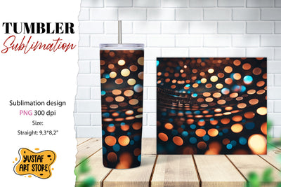 Abstract tumbler wrap. Orbital glow sublimation design Sublimation Yustaf Art Store 