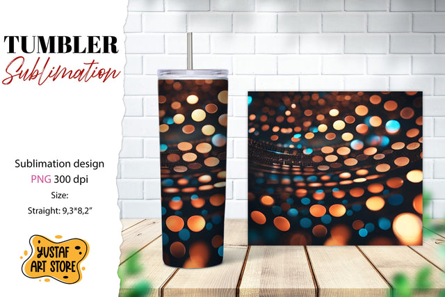 Abstract tumbler wrap. Orbital glow sublimation design Sublimation Yustaf Art Store 