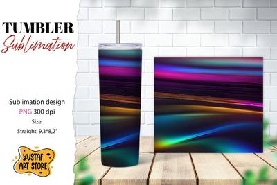 Abstract tumbler wrap. Spectrum drift sublimation design Sublimation Yustaf Art Store 