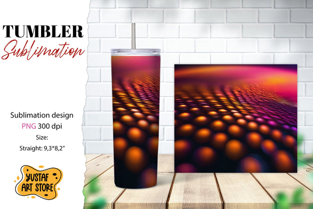 Abstract tumbler wrap. Sunset grid sublimation design Sublimation Yustaf Art Store 