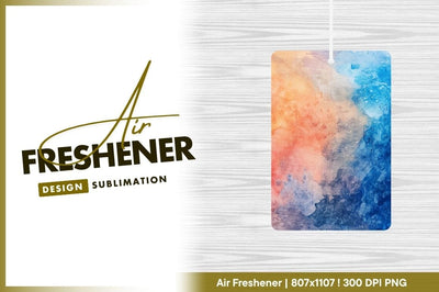 Abstract Watercolor Painting with Orange Blue and Purple Hues Textured Background Sublimation Regulrcrative 
